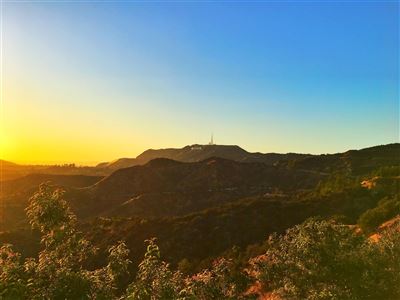 Sonnenuntergang am Hollywood Sign